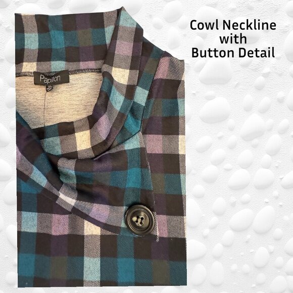 Papillon Plaid Tunic/Dress Size XL Fits like M/L NWOT - Picture 4 of 7